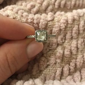 Pandora Square Sparkle Ring